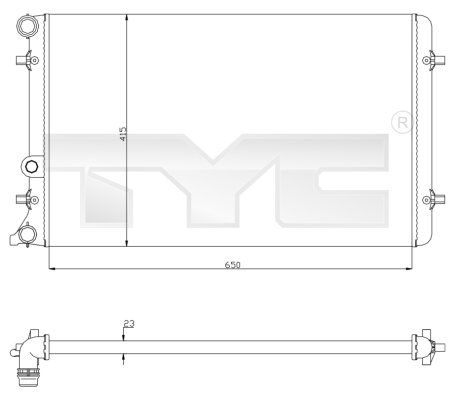 7020033 TYC Радиатор, охлаждение двигателя