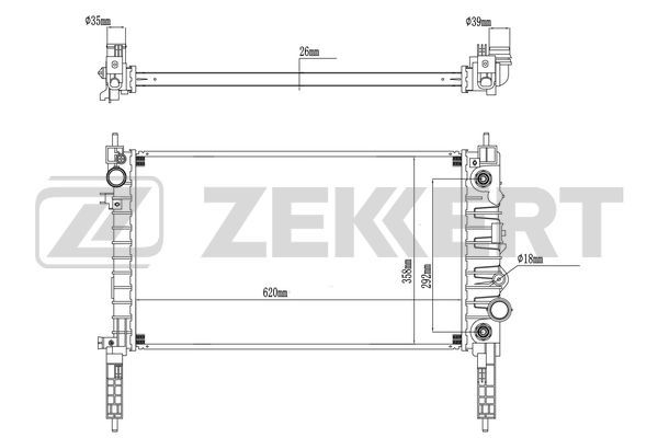 MK1387 ZEKKERT Радиатор, охлаждение двигателя