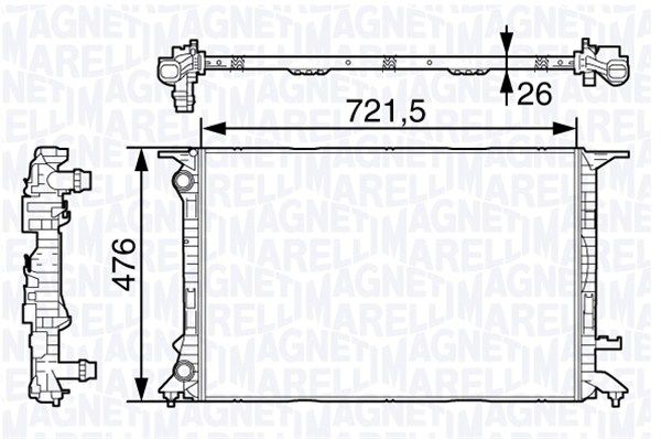 350213138400 MAGNETI MARELLI Радиатор, охлаждение двигателя