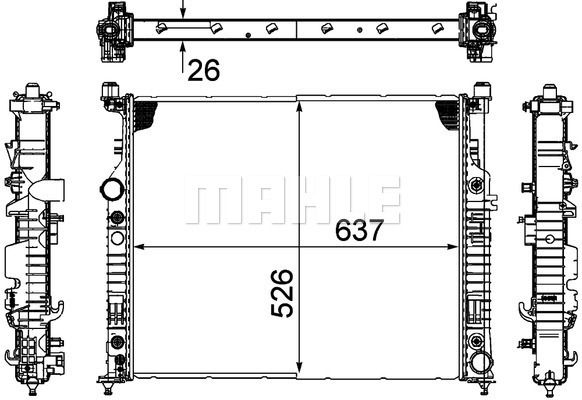 CR1705000P MAHLE Радиатор, охлаждение двигателя