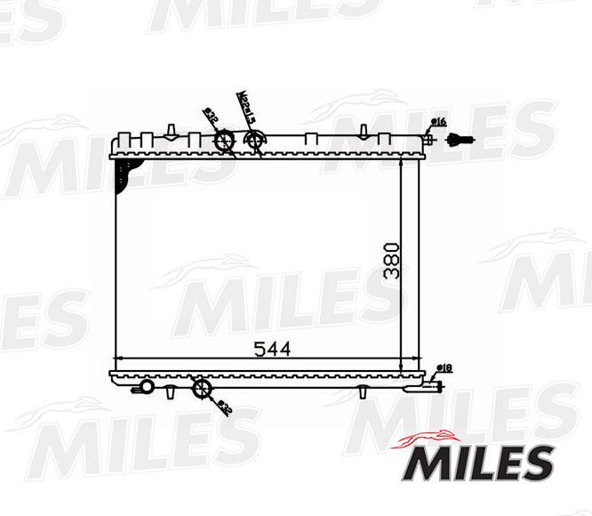 ACRM010 MILES Радиатор, охлаждение двигателя