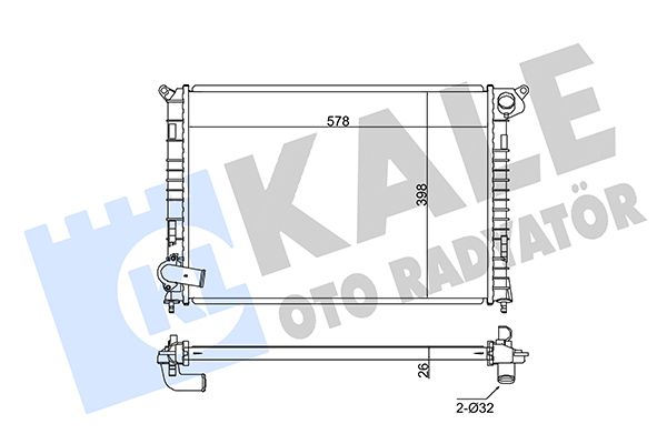 342030 KALE OTO RADYATÖR Радиатор, охлаждение двигателя