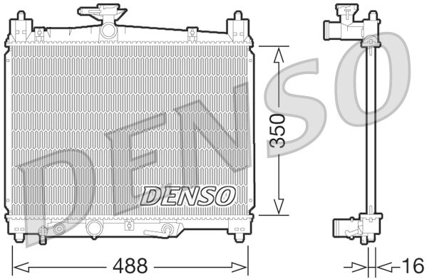 DRM50066 DENSO Радиатор, охлаждение двигателя