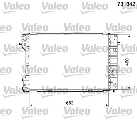 731842 VALEO Радиатор, охлаждение двигателя