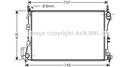 OL2340 AVA QUALITY COOLING Радиатор, охлаждение двигателя