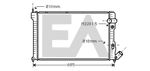 31R10054 EACLIMA Радиатор, охлаждение двигателя