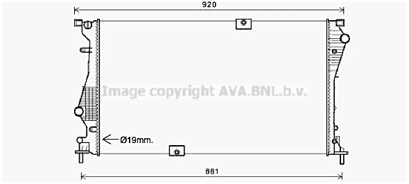 RTA2601 AVA QUALITY COOLING Радиатор, охлаждение двигателя