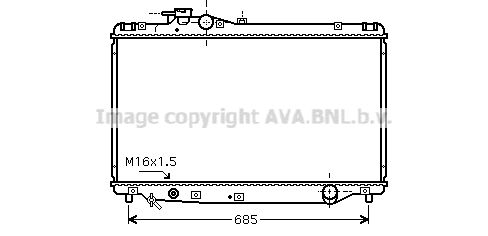 TO2347 AVA QUALITY COOLING Радиатор, охлаждение двигателя