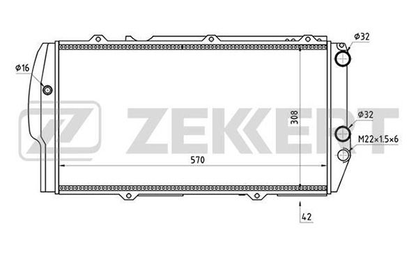 MK1021 ZEKKERT Радиатор, охлаждение двигателя