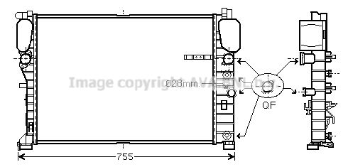 MSA2459 AVA QUALITY COOLING Радиатор, охлаждение двигателя