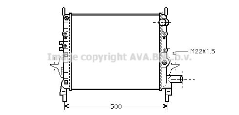 RTA2206 AVA QUALITY COOLING Радиатор, охлаждение двигателя