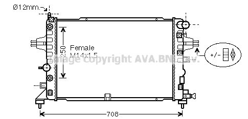 OLA2625 AVA QUALITY COOLING Радиатор, охлаждение двигателя