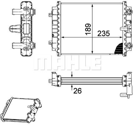 CR913000P MAHLE Радиатор, охлаждение двигателя