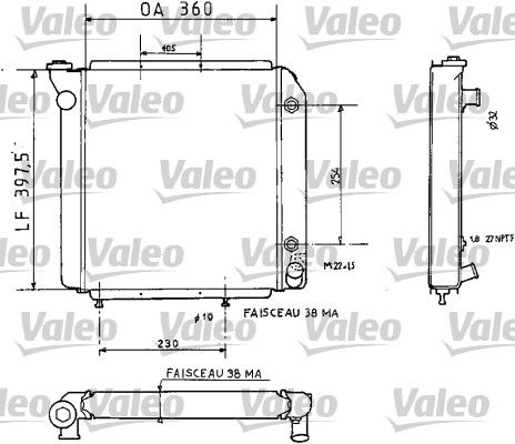 810935 VALEO Радиатор, охлаждение двигателя