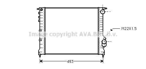 RTA2133 AVA QUALITY COOLING Радиатор, охлаждение двигателя