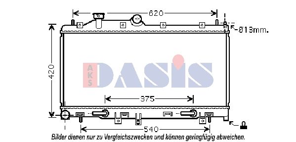 350041N AKS DASIS Радиатор, охлаждение двигателя