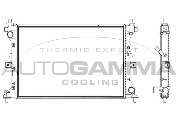 107849 AUTOGAMMA Радиатор, охлаждение двигателя