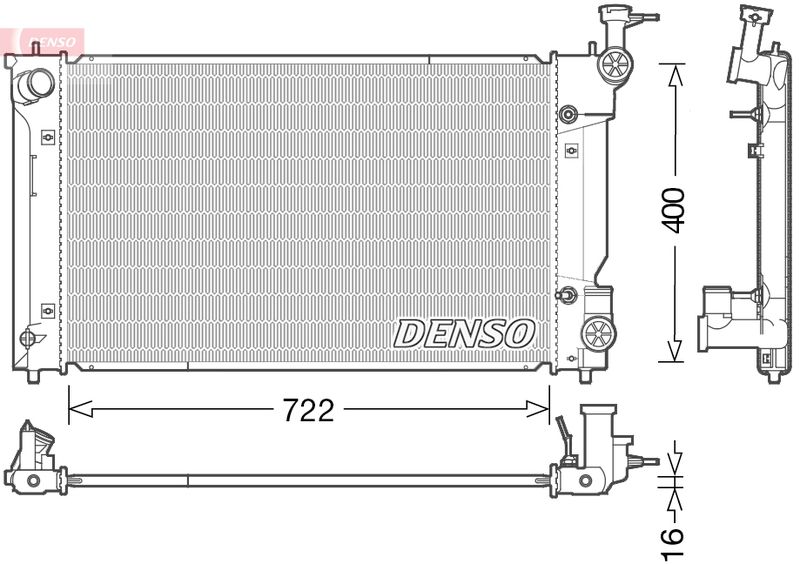 DRM50098 DENSO Радиатор, охлаждение двигателя