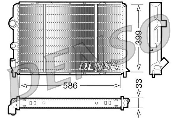 DRM23050 DENSO Радиатор, охлаждение двигателя