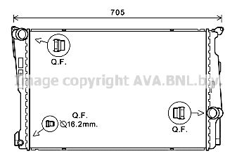 BW2546 AVA QUALITY COOLING Радиатор, охлаждение двигателя