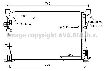 MS2654 AVA QUALITY COOLING Радиатор, охлаждение двигателя