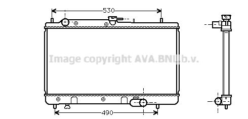 MZ2071 AVA QUALITY COOLING Радиатор, охлаждение двигателя