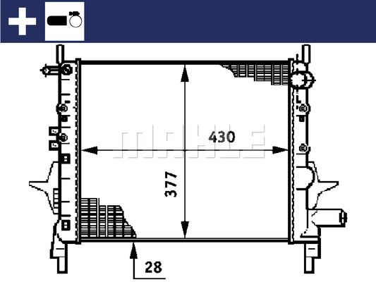 CR614000S MAHLE Радиатор, охлаждение двигателя