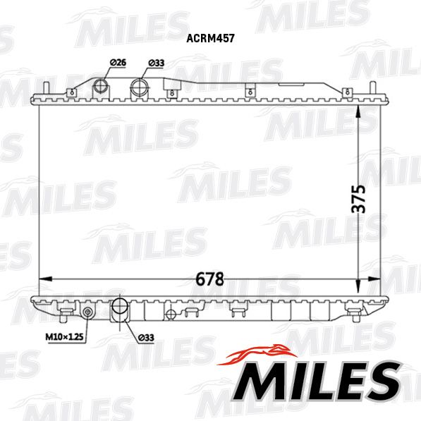 ACRM457 MILES Радиатор, охлаждение двигателя