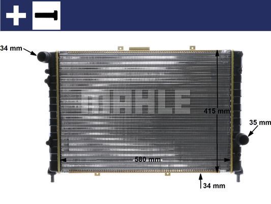 CR589000S MAHLE Радиатор, охлаждение двигателя