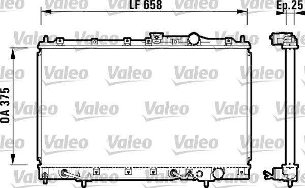 734127 VALEO Радиатор, охлаждение двигателя