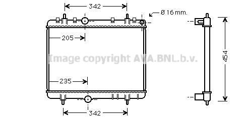 PE2267 AVA QUALITY COOLING Радиатор, охлаждение двигателя