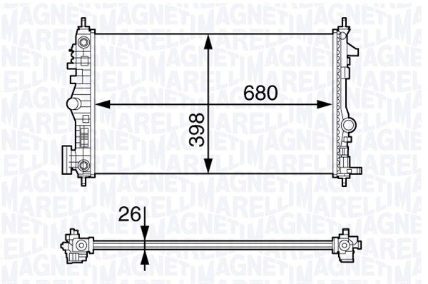 350213141500 MAGNETI MARELLI Радиатор, охлаждение двигателя