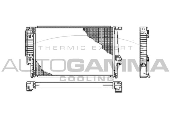 100107 AUTOGAMMA Радиатор, охлаждение двигателя