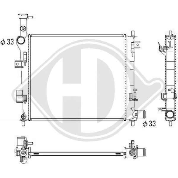 DCM3862 DIEDERICHS Радиатор, охлаждение двигателя