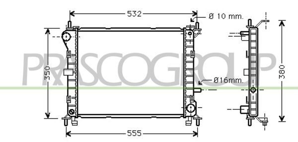 FD420R001 PRASCO Радиатор, охлаждение двигателя