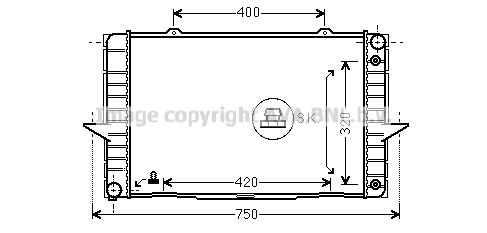 VO2092 AVA QUALITY COOLING Радиатор, охлаждение двигателя