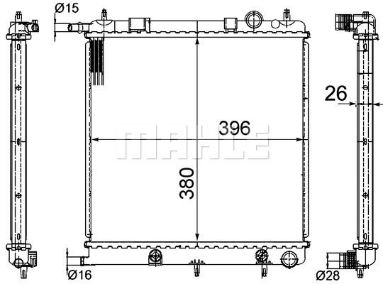 CR556000S MAHLE Радиатор, охлаждение двигателя