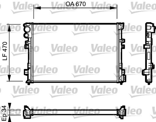 731168 VALEO Радиатор, охлаждение двигателя