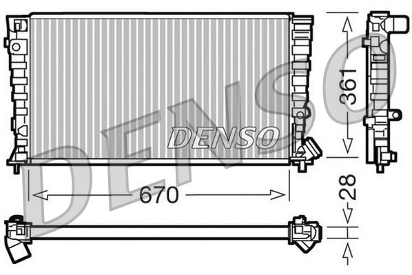 DRM07030 DENSO Радиатор, охлаждение двигателя