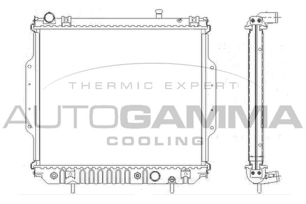 104838 AUTOGAMMA Радиатор, охлаждение двигателя