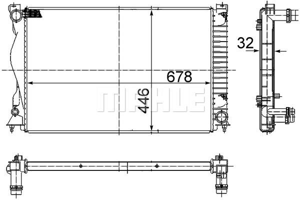 CR978000S MAHLE Радиатор, охлаждение двигателя