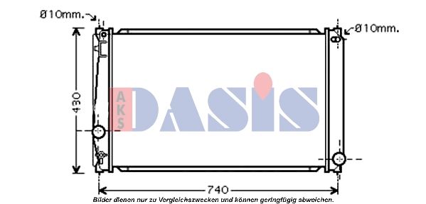 210162N AKS DASIS Радиатор, охлаждение двигателя