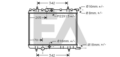 31R55052 EACLIMA Радиатор, охлаждение двигателя