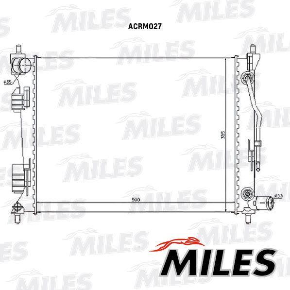 ACRM027 MILES Радиатор, охлаждение двигателя