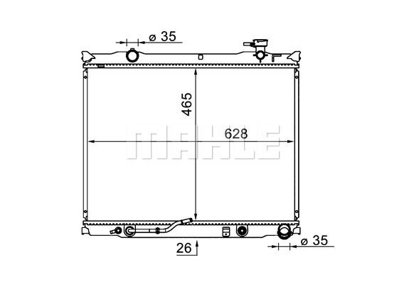 CR1581000S MAHLE Радиатор, охлаждение двигателя