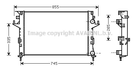 RT2291 AVA QUALITY COOLING Радиатор, охлаждение двигателя