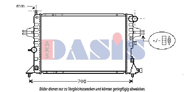 150046N AKS DASIS Радиатор, охлаждение двигателя