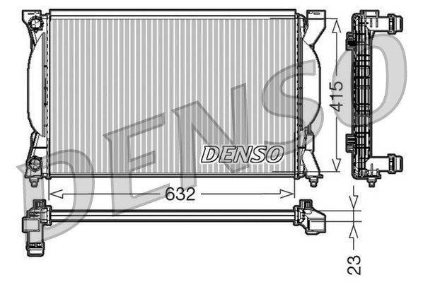 DRM02035 DENSO Радиатор, охлаждение двигателя