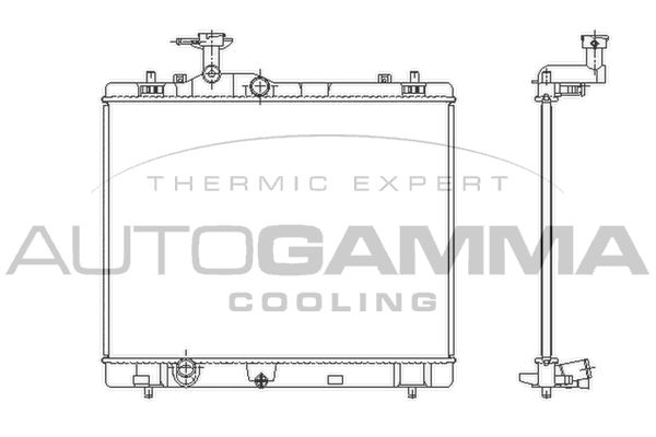 107989 AUTOGAMMA Радиатор, охлаждение двигателя