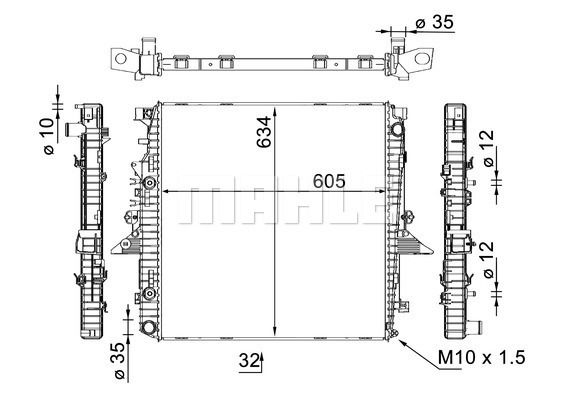 CR1905000S MAHLE Радиатор, охлаждение двигателя